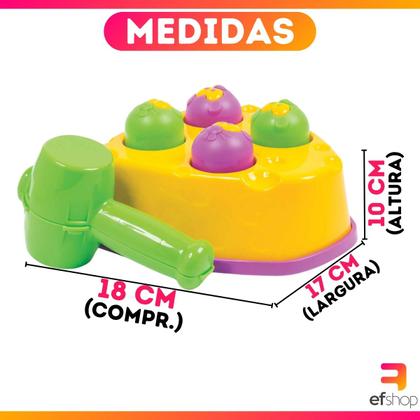 Imagem de Brinquedo Criança Infantil Bate Martelo Rata Tuff Educativo