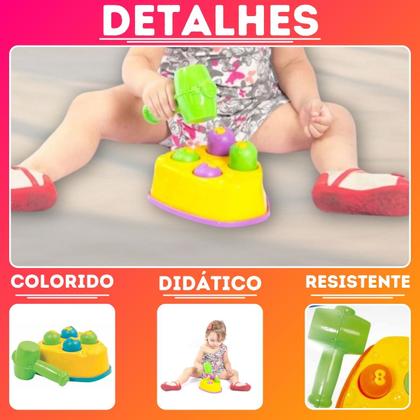 Imagem de Brinquedo Criança Infantil Bate Martelo Rata Tuff Educativo