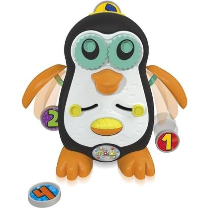 Imagem de Brinquedo Criança Presente Bonequinho Animal Asa Pinguino Bichinho Divertido Som Menino Menina