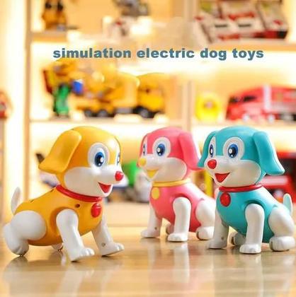 Imagem de Brinquedo Crianças Robô Cachorrinho Animal Rotativo Som Luz