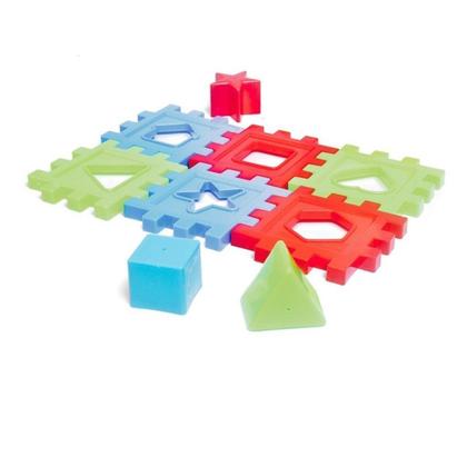 Imagem de Brinquedo Cubo de Encaixe Didático Colorido Com Blocos De Encaixar 9cm