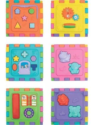 Imagem de Brinquedo Cubo Didático Grande 6 Em 1 Mercotoys 417