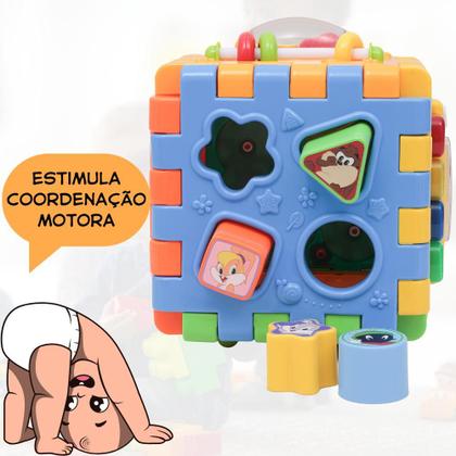 Imagem de Brinquedo Cubo Interativo Atividade Educativo 6 em 1 Luz Som