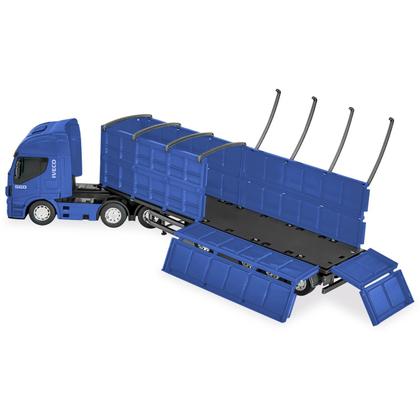 Imagem de Brinquedo Da Estrada Caminhão Modelo Realista Hi-Way Graneleiro Portas Da Carreta Abrem