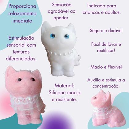Imagem de Brinquedo de Apertar Gatinho Squish Anti Estresse Gato Fofo