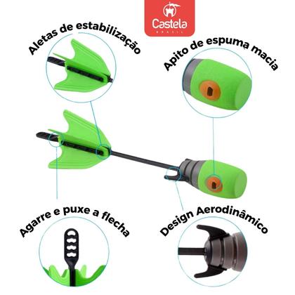 Imagem de Brinquedo de Arco e Flecha com Lança Dardos para Adolescente - Castela
