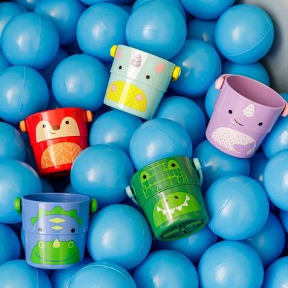 Imagem de Brinquedo De Banho Infantil Kit 5 Baldinhos Animais Skip Hop