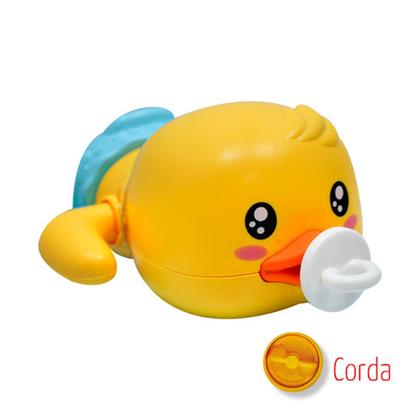 Imagem de Brinquedo De Bebe Patinho Nadador A Corda Polibrinq - BB3008