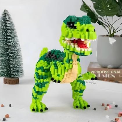 Imagem de Brinquedo de Blocos de Construção de Dinossauro T-Rex Gigante - Modelo DIY para Montar