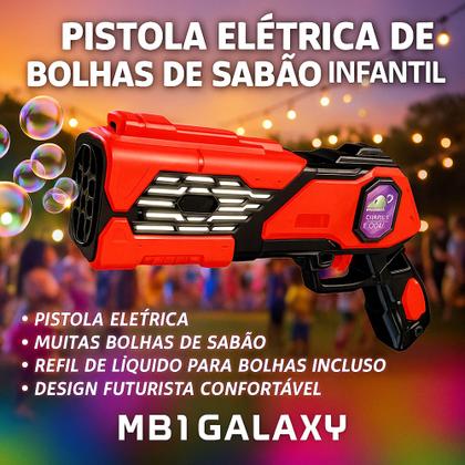Imagem de Brinquedo de Bolinhas de Sabão Automática com Luz Vermelho