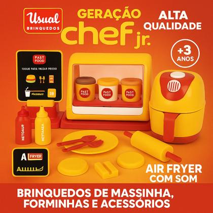 Imagem de Brinquedo de Comidinha Infantil Fast Food Monta e Desmonta Fast Food Completo