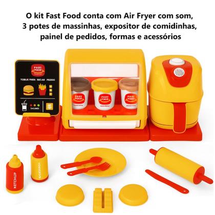 Imagem de Brinquedo de Comidinha Infantil Fast Food Monta e Desmonta Fast Food Completo