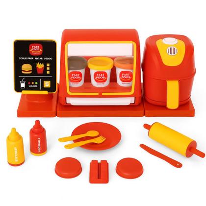 Imagem de Brinquedo de Comidinha Infantil Fast Food Monta e Desmonta Fast Food Completo