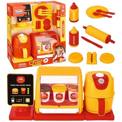 Imagem de Brinquedo de Comidinha Infantil Fast Food Monta e Desmonta Fast Food Completo