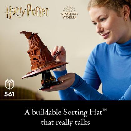 Imagem de Brinquedo de construção LEGO Harry Potter Talking Sorting Hat 76429