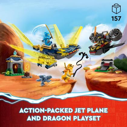 Imagem de Brinquedo de construção LEGO NINJAGO NYA e Arin's Baby Dragon Battle 