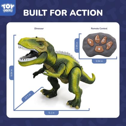 Imagem de Brinquedo de dinossauro com controle remoto STEAM Life T-Rex para crianças 3-12