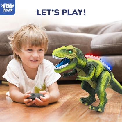 Imagem de Brinquedo de dinossauro com controle remoto STEAM Life T-Rex para crianças 3-12