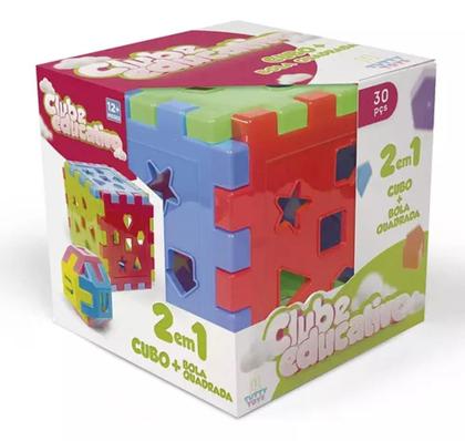 Imagem de Brinquedo De Encaixar e Montar Bola + Cubo Educativo
