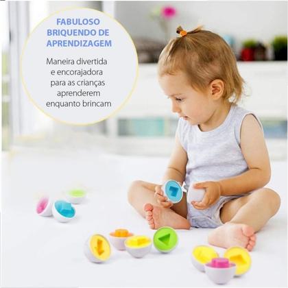 Imagem de Brinquedo de Encaixe Ovos de Formas e Cores - Polibrinq