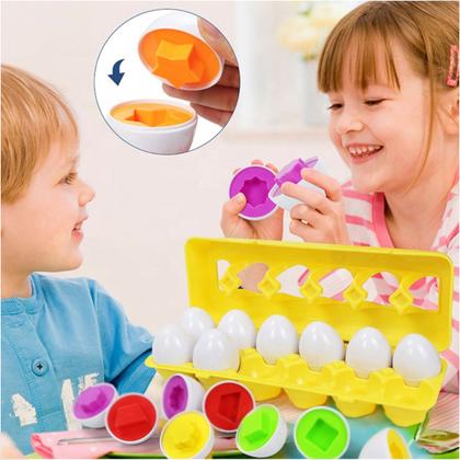 Imagem de Brinquedo de Encaixe Ovos de Formas e Cores - Polibrinq
