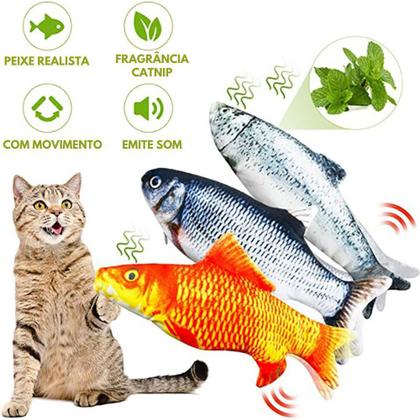 Imagem de Brinquedo de Gato e Cachorro Peixe Elétrico Recarregável USB