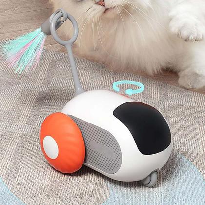 Imagem de Brinquedo de Gato Pet Carrinho Controle Remoto USB Bateria Recarregavel Interativo Felino  Animal de Estimaçao Entretenimento Lazer Diversao