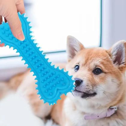 Imagem de Brinquedo de Mastigar para Pet - Formato de Osso - Borracha Macia e Resistente