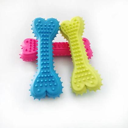Imagem de Brinquedo de Mastigar para Pet - Formato de Osso - Borracha Macia e Resistente