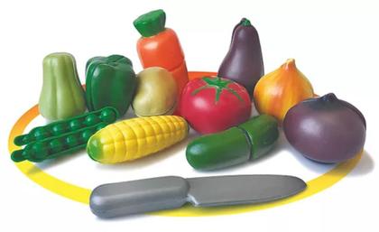 Imagem de Brinquedo De Menina Brincando De Compras Feira Legumes