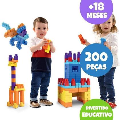 Imagem de Brinquedo De Montar 200pcs Mais Blocos Blocolandia Dismat