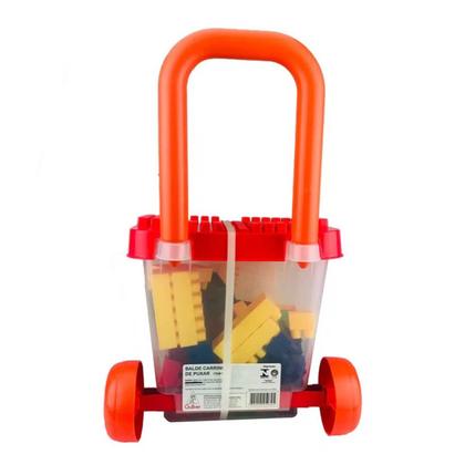 Imagem de Brinquedo de Montar Balde Carrinho de Puxar C/ 50 Peças Gulliver - 5032