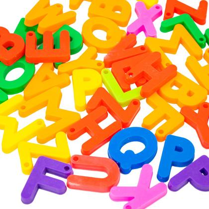 Imagem de Brinquedo De Montar Letras Plástico Interativo Blocos Infantil Coloridos