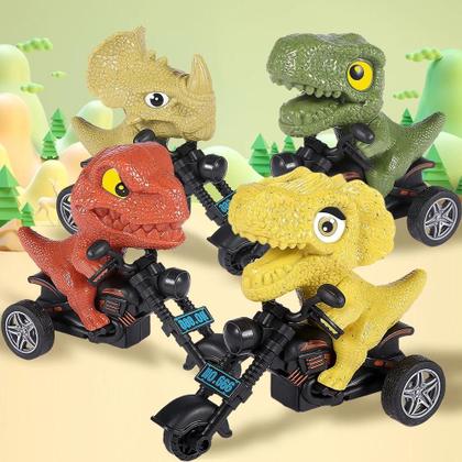 Imagem de Brinquedo De Moto Dinossauro Para Crianças, Modelo De Animal Em Miniatura Com Inércia, Presente