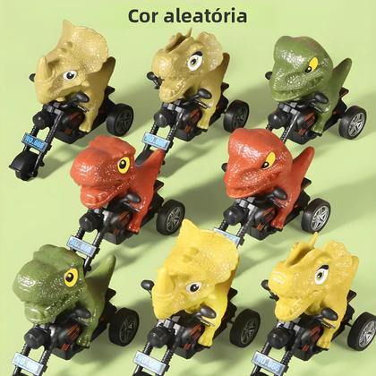 Imagem de Brinquedo De Moto Dinossauro Para Crianças, Modelo De Animal Em Miniatura Com Inércia, Presente