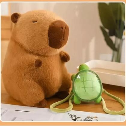 Imagem de Brinquedo De Pelúcia- Capivara Com Mochila De Tartaruga