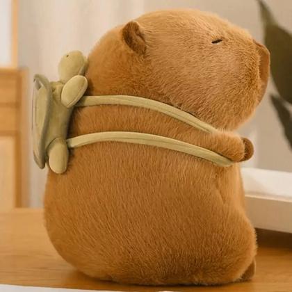 Imagem de Brinquedo De Pelúcia- Capivara Com Mochila De Tartaruga