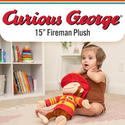 Imagem de Brinquedo de pelúcia de pelúcia KIDS PREFERIDO Curious George Fireman