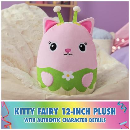 Imagem de Brinquedo de pelúcia Gabby's Dollhouse Kitty Fairy Squishy 30 cm rosa/verde