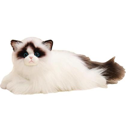 Imagem de Brinquedo De Pelúcia Gato Ragdoll Macio E Realista, Decoração Para Casa, Brinquedo Para Dormir,