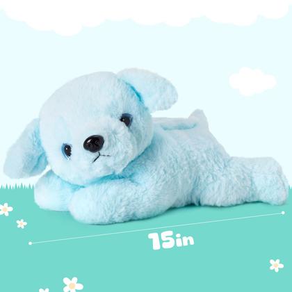 Imagem de Brinquedo de pelúcia Glow Guards 15" Blue Light Up Puppy Dog