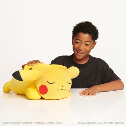 Imagem de Brinquedo de Pelúcia Pokémon Pikachu Dormindo - 45cm - Oficialmente Licenciado