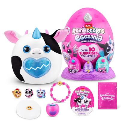 Imagem de Brinquedo de pelúcia Rainbocorns Eggzania Mini Mania Cow para meninas