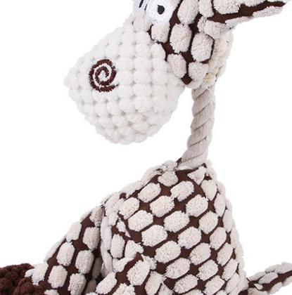 Imagem de Brinquedo de pelúcia Wokex Cute Dog Squeak Stuffed Animal Chew Rope Grey