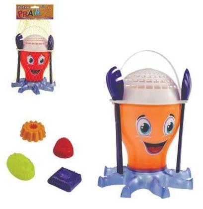 Imagem de Brinquedo De Praia Infantil Balde Baldinho Polvo Colorido