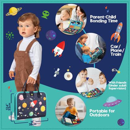 Imagem de Brinquedo de viagem sensorial Busy Board SparkleMe Toddler de 3 a 4 anos