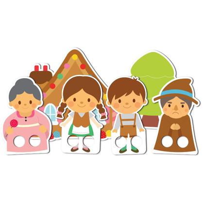 Imagem de Brinquedo Dedoches João e Maria com Cenário Babebi