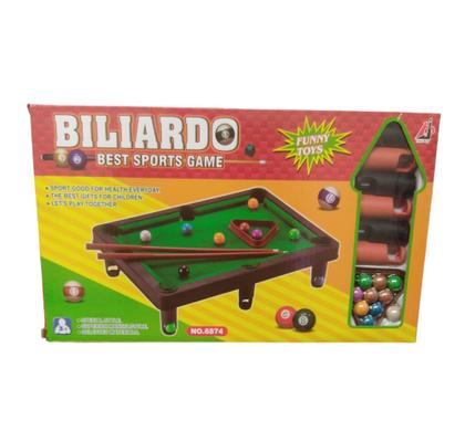 Imagem de Brinquedo Dia Das Crianças Mesinha De Bilhar Infantil Sinuca Portátil Monta e Desmonta