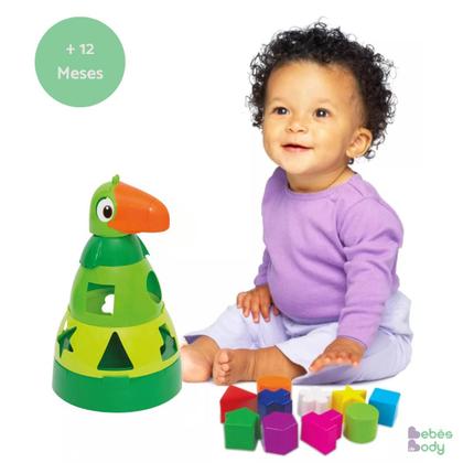 Imagem de Brinquedo Didático Bebê Montar Encaixe 01 Ano Presente Criança Menino Menina Educativo