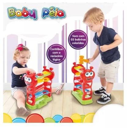 Imagem de Brinquedo Didático Educativo Bebe Baby Péia + 6 Meses Original com Martelinho